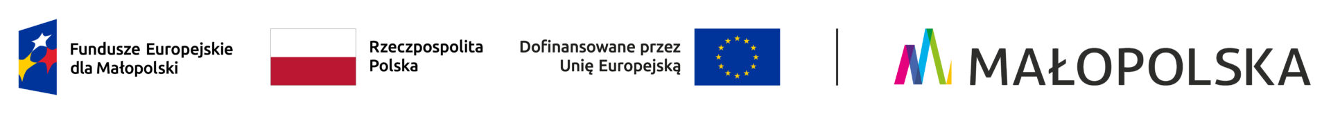 Fundusze Europejskie dla Małopolski · Rzeczpospolita Polska · Dofinansowane przez Unię Europejską · Małopolska